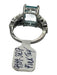 No Brand Blue & Pink Sterling Silver Jeweled Pave Diamonds Ring Blue & Pink