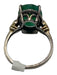 No Brand Green Silver Oval Stone Ring Green
