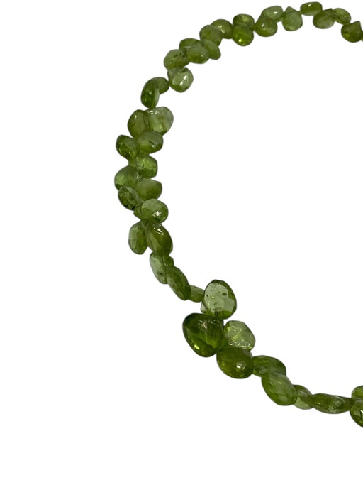 Green & Silver 925 Silver Peridot Pear Cut Stone Toggle Clasp Choker Bracelet Green & Silver