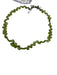 Green & Silver 925 Silver Peridot Pear Cut Stone Toggle Clasp Choker Bracelet Green & Silver