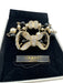 Chanel Gold, White & Black Gold Plated Faux Pearl Bow Rhinestone Bracelet Gold, White & Black