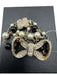 Chanel Gold, White & Black Gold Plated Faux Pearl Bow Rhinestone Bracelet Gold, White & Black