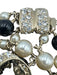Chanel Gold, White & Black Gold Plated Faux Pearl Bow Rhinestone Bracelet Gold, White & Black