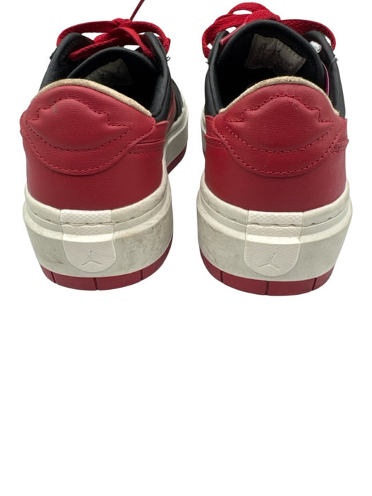 Nike Shoe Size 8.5 Black, Red, White Leather Perforated Low Top Lace Up Sneakers Black, Red, White / 8.5