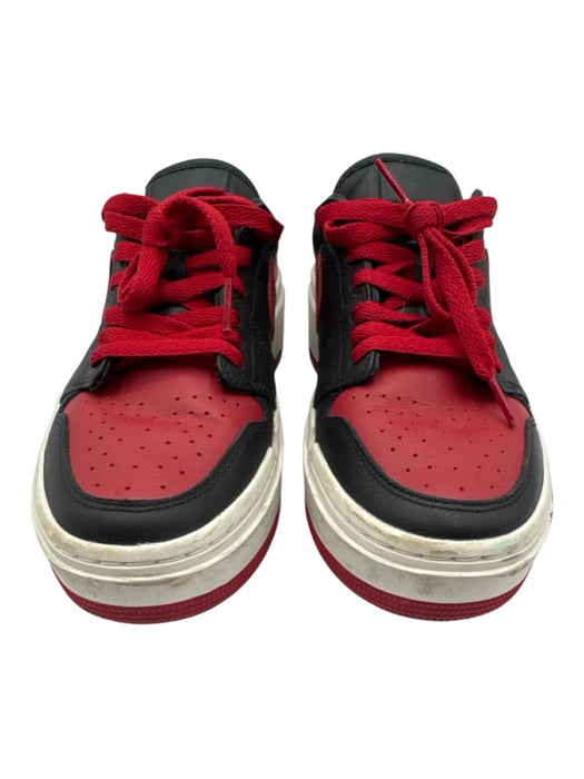 Nike Shoe Size 8.5 Black, Red, White Leather Perforated Low Top Lace Up Sneakers Black, Red, White / 8.5