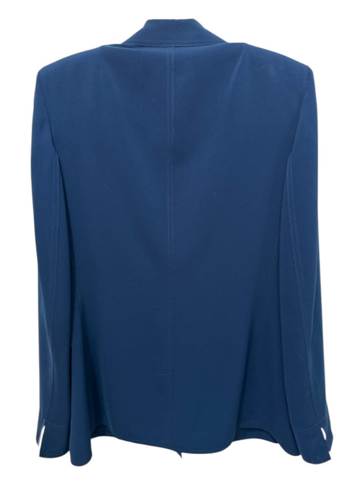 Akris Punto Size 6 dark blue Polyester Single Button Raw Edge Blazer Jacket Dark Blue / 6