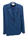 Akris Punto Size 6 dark blue Polyester Single Button Raw Edge Blazer Jacket Dark Blue / 6