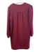 Gerard Darel Size 38 Maroon No Fabric Tag round split neck Lace Detail Dress Maroon / 38