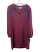 Gerard Darel Size 38 Maroon No Fabric Tag round split neck Lace Detail Dress Maroon / 38