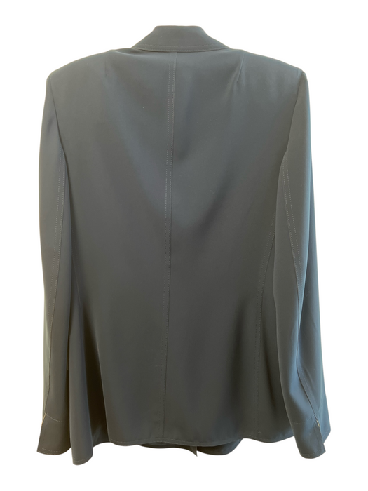 Akris Punto Size 6 Navy Blue Polyester Faux Pockets 1 Button Blazer Navy Blue / 6