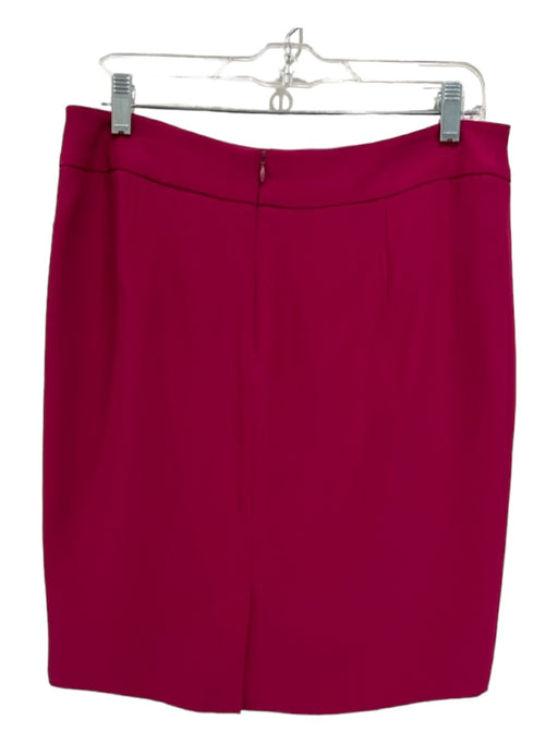 Armani Collezioni Size 8 Fushcia Acetate Knee Length Back Zip Skirt Fushcia / 8
