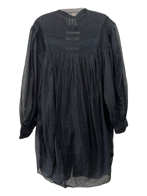 Marant Etoile Size 34 Black Cotton Button Front Slip Inc Mini Dress Black / 34