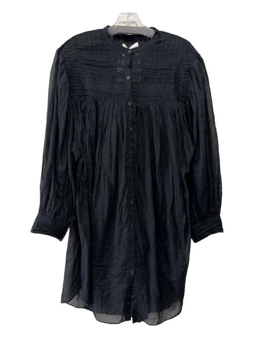 Marant Etoile Size 34 Black Cotton Button Front Slip Inc Mini Dress Black / 34