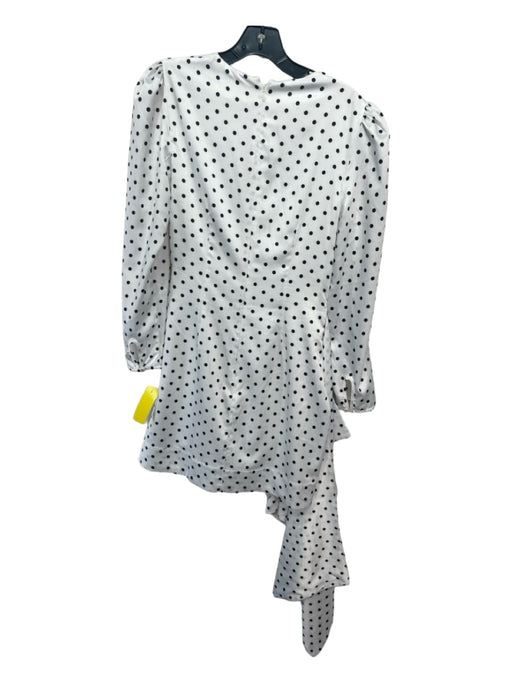 Keepsake Size 4 White & Black Polyester Blend Polka Dots Long Sleeve Dress White & Black / 4