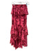 Misa Size XS Pink & Magenta Polyester Elastic Waist High Rise Floral Maxi Skirt Pink & Magenta / XS