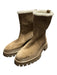 Stuart Weitzman Shoe Size 7 Tan & cream Suede & Shearling Pull on Mid Calf Boots Tan & cream / 7