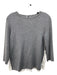 COS Size XS Gray & White Wool & Cotton 3/4 Sleeve Fabric Block Pleated Top Gray & White / XS