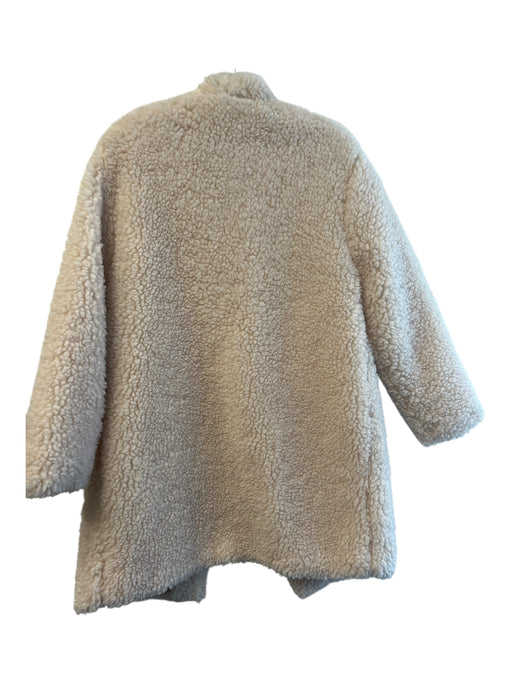 Zara Size XS Ivory No Fabric Tag Single Button Sheep Long Sleeve Coat Ivory / XS