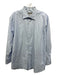 Canali Size 18 Light blue Cotton Micro Button Up Men's Long Sleeve Shirt Light blue / 18