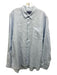Vilebrequin Size XL Light blue Linen Solid Button Up Men's Long Sleeve Shirt Light blue / XL