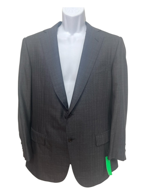 Zegna Gray Wool Plaid 2 Button Men's Suit Gray / 54