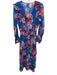 Misa Size XS Blue, Pink, Red Floral Long Sleeve Maxi Dress Blue, Pink, Red / XS