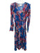 Misa Size XS Blue, Pink, Red Floral Long Sleeve Maxi Dress Blue, Pink, Red / XS