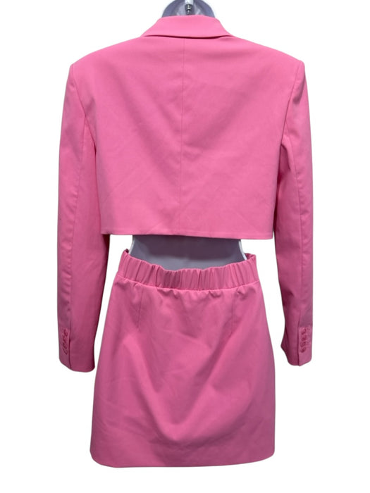 Jonathan Simkhai Size 2 Pink Nylon Blend Long Sleeve Button Down Collared Dress Pink / 2