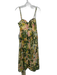 Hausen Size L Yellow, Green, Pink Linen Blend Floral bustier Midi Dress Yellow, Green, Pink / L