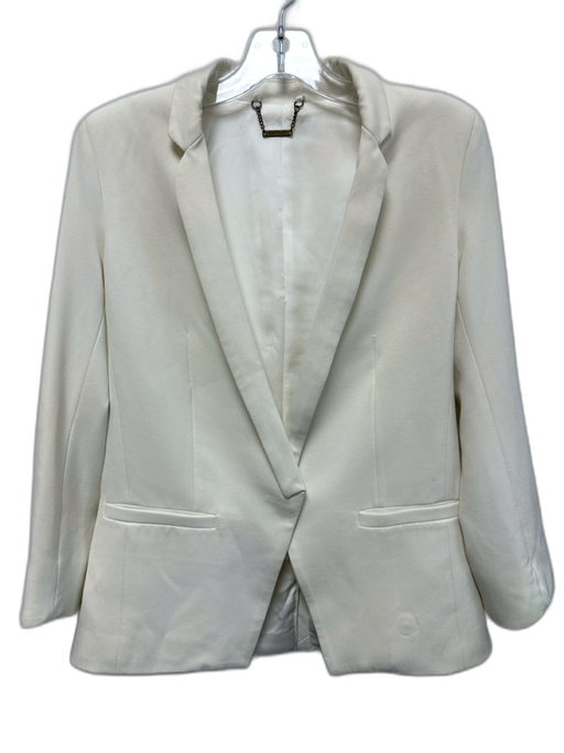 Capulet Size S Cream Polyester Blend Single Breasted Welt Pocket Blazer Jacket Cream / S