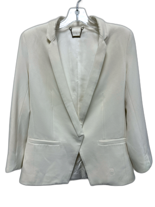 Capulet Size S Cream Polyester Blend Single Breasted Welt Pocket Blazer Jacket Cream / S