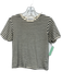 The Frankie Shop Size S Black & White Cotton Blend Terry Cloth Stripe Crop Top Black & White / S