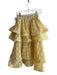 Buru Size XS Yellow No Fabric Tag Back Zip Tiered Plaid Ruffle Skirt Yellow / XS