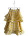 Buru Size XS Yellow No Fabric Tag Back Zip Tiered Plaid Ruffle Skirt Yellow / XS