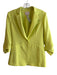 Cinq a Sept Size 0 Yellow Silk & Acetate Blazer Tassel Detail Set Yellow / 0