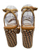 Dolce Vita Shoe Size 7.5 Tan, Beige, Black Straw & Canvas Ankle Buckle Sandals Tan, Beige, Black / 7.5