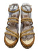 Dolce Vita Shoe Size 7.5 Tan, Beige, Black Straw & Canvas Ankle Buckle Sandals Tan, Beige, Black / 7.5