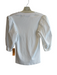 Veronica Beard Size XS White Pima Cotton Blend Ribbed Button Puff Sleeve Top White / XS