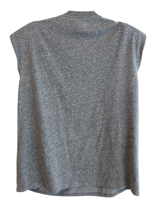Cinq a Sept Size XS Grey Polyester & Cotton Sleeveless Beaded Detail Top Grey / XS