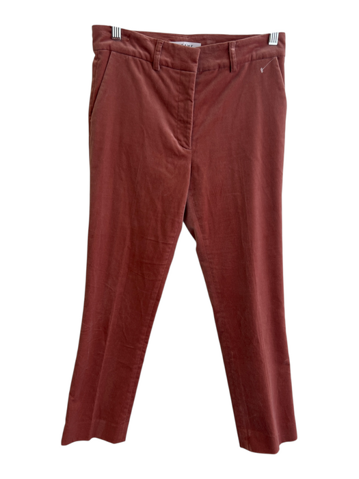Frame Size 2 Pink Cotton Blend Velvet Mid Rise Button Front Pants Set Pink / 2