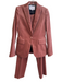 Frame Size 2 Pink Cotton Blend Velvet Mid Rise Button Front Pants Set Pink / 2