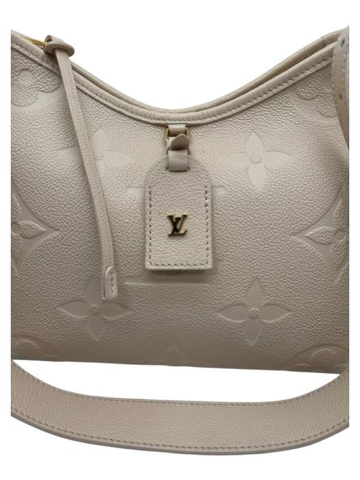 Louis Vuitton Beige Leather Embossed Monogram Empreinte Pouch Inc. Bag Beige / PM