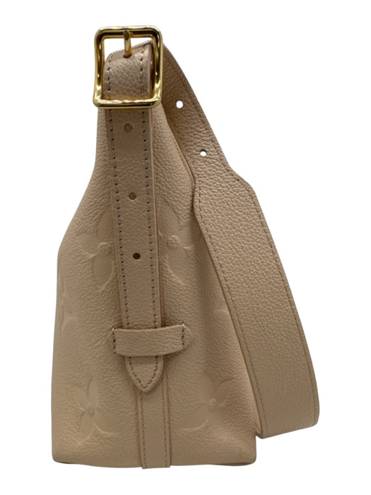 Louis Vuitton Beige Leather Embossed Monogram Empreinte Pouch Inc. Bag Beige / PM