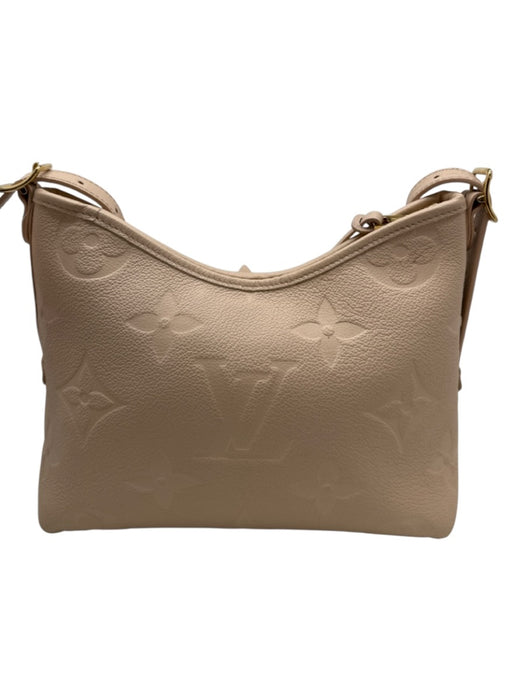 Louis Vuitton Beige Leather Embossed Monogram Empreinte Pouch Inc. Bag Beige / PM