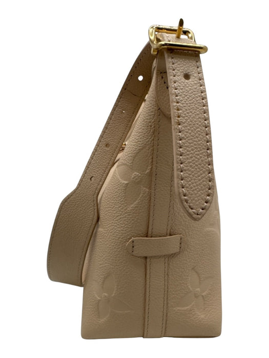 Louis Vuitton Beige Leather Embossed Monogram Empreinte Pouch Inc. Bag Beige / PM