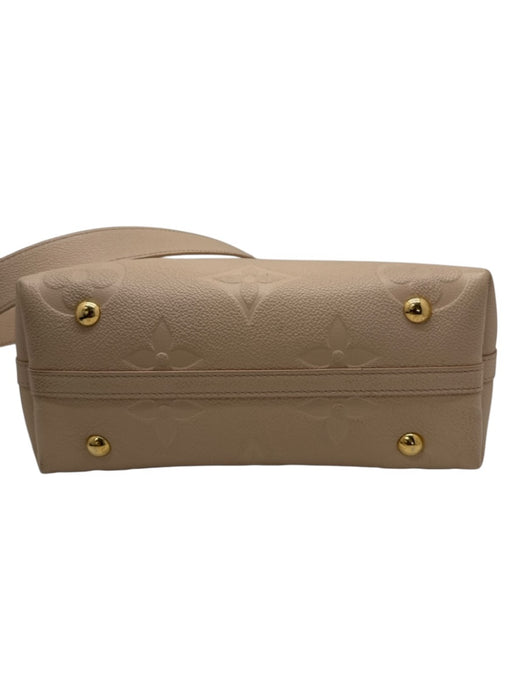 Louis Vuitton Beige Leather Embossed Monogram Empreinte Pouch Inc. Bag Beige / PM