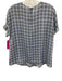 Emporio Armani Size 44 Blue, Gray, White Polyester Short Sleeve Squares Top Blue, Gray, White / 44