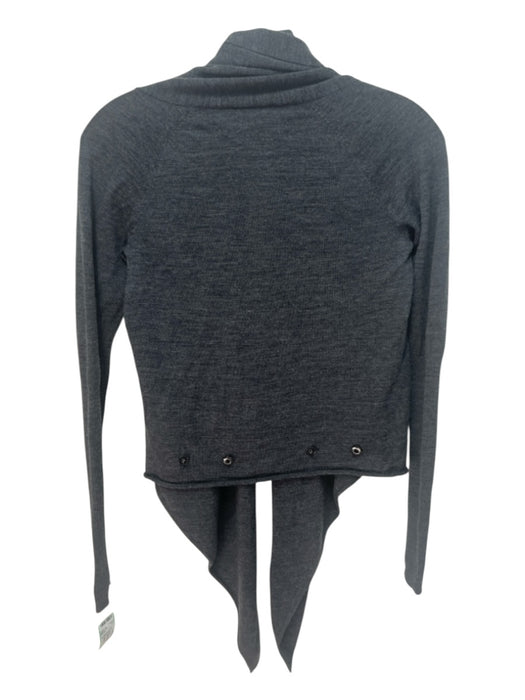 ALLSAINTS Size 0 Grey Merino Wool Clasp Long Sleeve Buttons Open Front Sweater Grey / 0