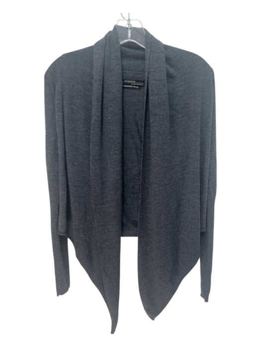 ALLSAINTS Size 0 Grey Merino Wool Clasp Long Sleeve Buttons Open Front Sweater Grey / 0