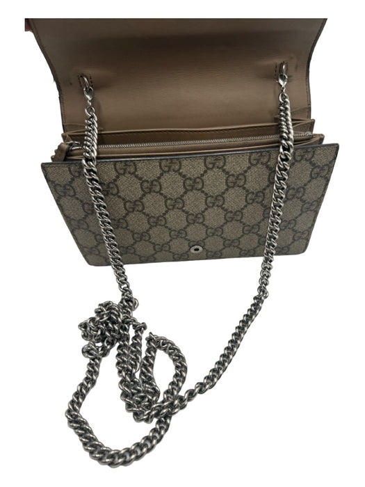 Gucci Brown & Beige Coated Canvas Envelope Guccissima silver hardware Bag Brown & Beige / Small
